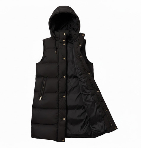 Zara long hooded puffer - hooded,