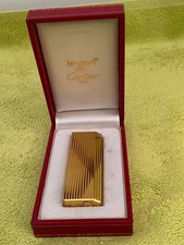 Ler Must De Cartier Paris Cigarette Lighter in Original Box 