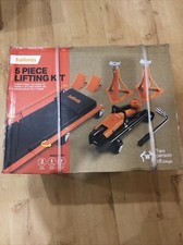 5 Piece Lifting Kit 2 Tonne - Trolley Jack, Axle Stands, Creeper, wheel Wrench