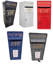 Post Box Letterbox Replica ER Lockable Front Door Cast  Post Office Mail Box