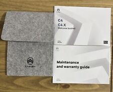 CITROEN C4 C4X 2020-2025 WELCOME BOOKLET SERVICE BOOK HAND BOOK WALLET GENUINE