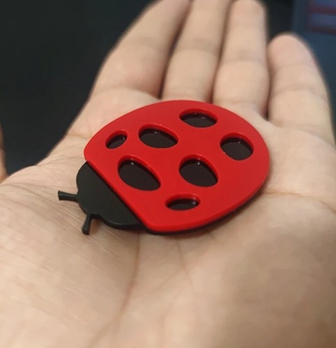 Acrylic ladybird brooch - acrylic,