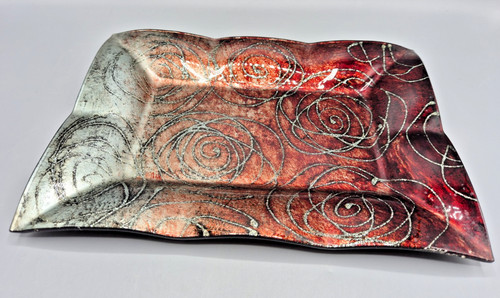 Red silver glittery - &,