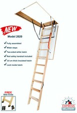 Optistep Wood Timber Folding Loft Ladder Hatch 60cm x 120cm (280cm) Attic Stairs