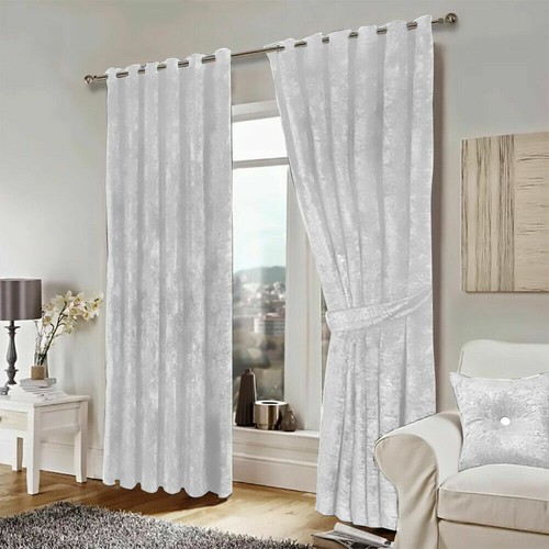 Crushed velvet curtains - crushed,