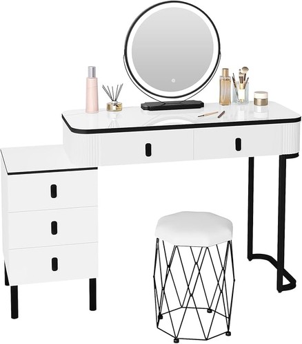 Woltu dressing table with led - with,