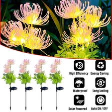 4X LED Solar Flower Lights