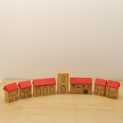 Wooden train track village - wooden,