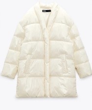 Zara Cream Puffer In Size M Women’s New Without Tags Never Worn