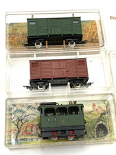 Egger Bahn Locomotive Fiery Elias & 2 Brake/Guard Vans all boxed H0e