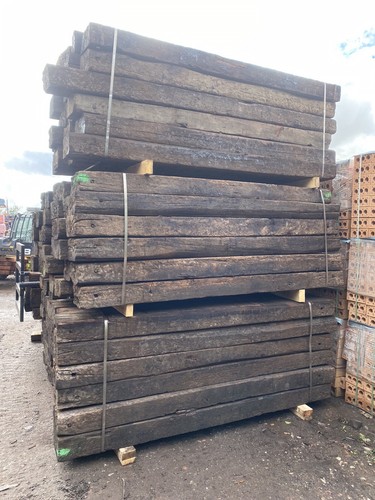 Reclaimed oak railway sleepers - oak,