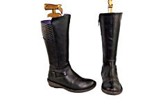 Moshulu Furze black leather mid calf zip up boots UK size 3. EU 36.