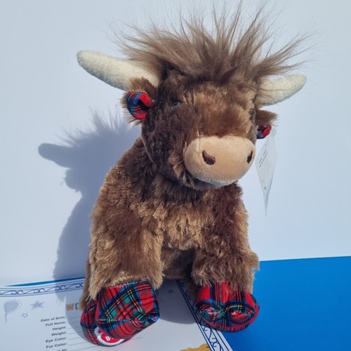 Build bear tartan cow - a,