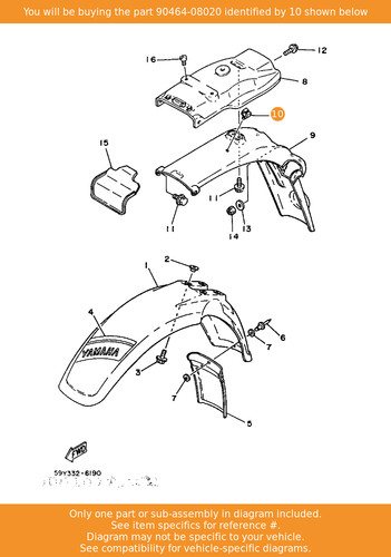 Yamaha clamp 90464 08020 - yamaha, 90464-08020