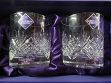 Pair signed edinburgh crystal - pair,