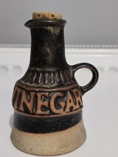 Tremar Stoneware Cornish Pottery Vinegar Bottle Vintage with Cork