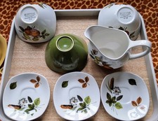 MIDWINTER Stylecraft Staffordshire England: Milk Jug, 3 Bowls 3 Saucers VTG EX