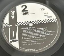 1981 Original Dance Craze, The Best of British Ska Vinyl LP Madness Specials 