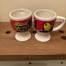 Cadbury’s Creme Egg - 2 X Egg Cup Shaped Mug In Good Condition 