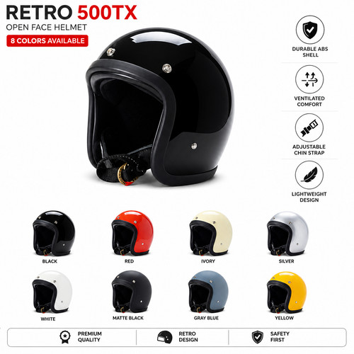 Retro 500tx open - retro, helmet
