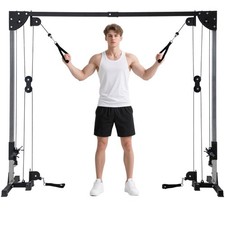 SPORTNOW Cable Crossover Versatile Machine for Full Body Strength Training
