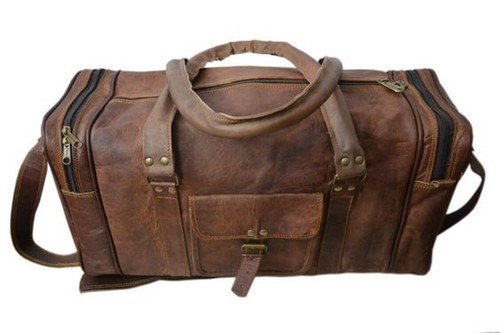 Men genuine leather - leather, large
