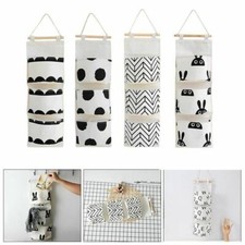 Wall Hanging Storage Bag Over The Door Organizer, 3 Pockets Hanging Storage Bag`