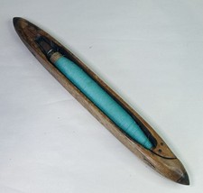 Antique Wooden Bancroft Blackburn Weaving Loom Boat Shuttle Bobbin No.4/62