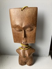 Hand Carved Vintage Wooden  Fertility Doll Believed Ashanti Ghanaian