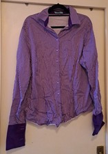 Ladies Purple Striped Shirt -