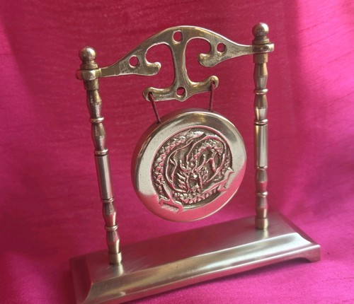 Vintage 1970s brass gong - vintage,