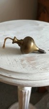 Vintage Solid Brass Plumb Bob with Steel Tip Made In England