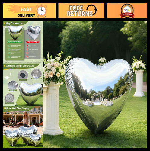 Large inflatable mirror ball - large,