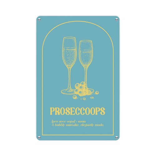 Proseccoops bar sign novelty - sign,