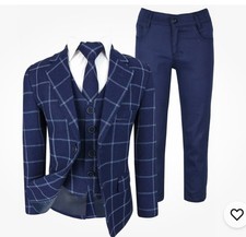 Boys Check Tweed Suit Slim Fit