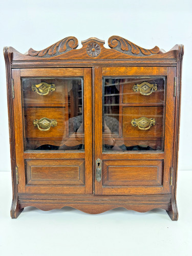 Antique edwardian carved oak - edwardian,