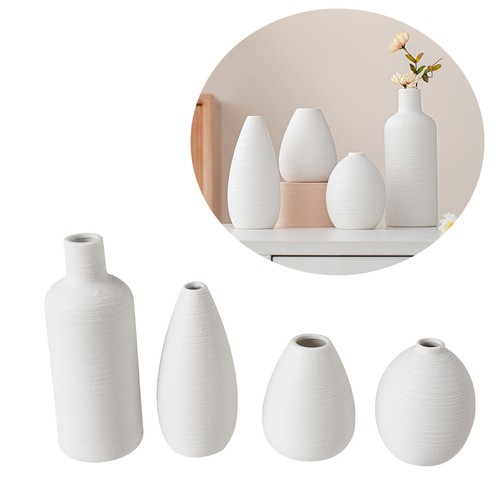 White ceramic bud - white, 4