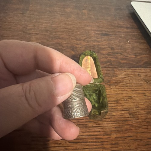 Vintage silver cased thimble - vintage,