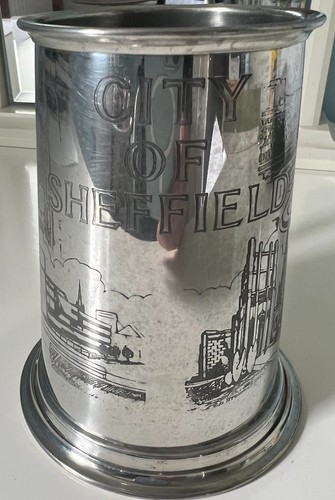 Vintage pewter tankard city - pewter, 'city