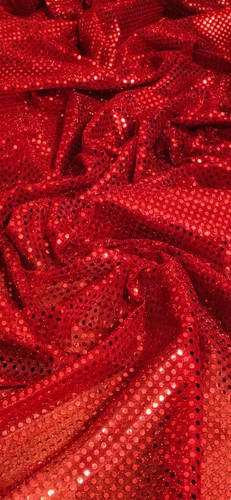 Red sequin fabric - sequin,