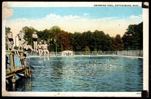 Postcard swimming pool - postcard,