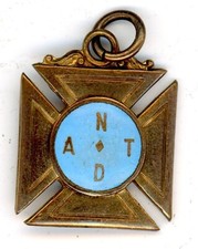 Vintage gilt metal & enamel