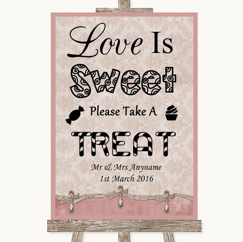 Pink shabby chic love - pink,