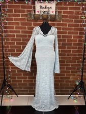 Goddiva Sky Blue Lace Maxi