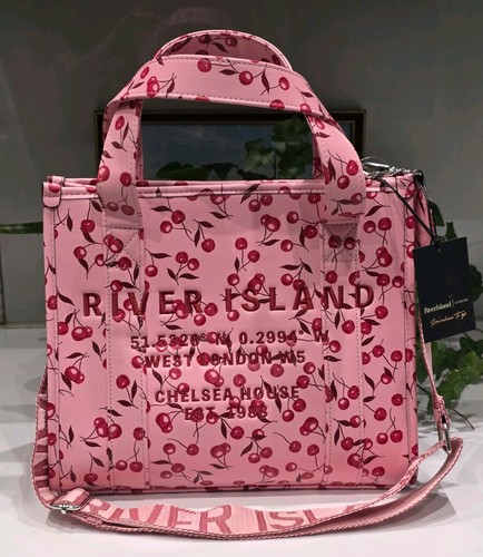 River island pink cherry print - river,