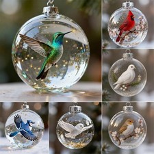 2025 Nature's Birds Acrylic Ornaments, Wild Bird Wonders Ornament Collection
