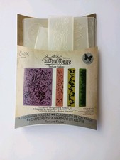 Sizzix Texture Fades Springtime Background & Borders 4 pc Tim Holtz 657491 Rare