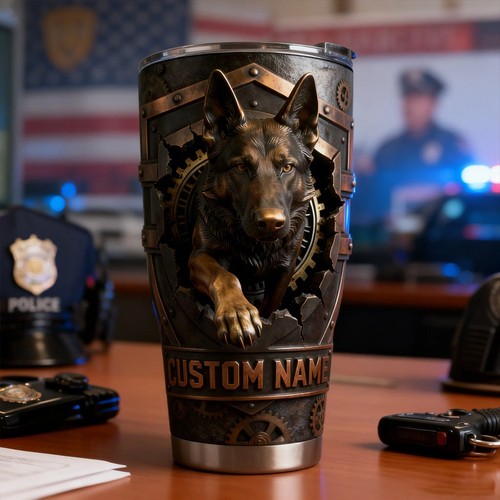 Police dog tumbler - k9,