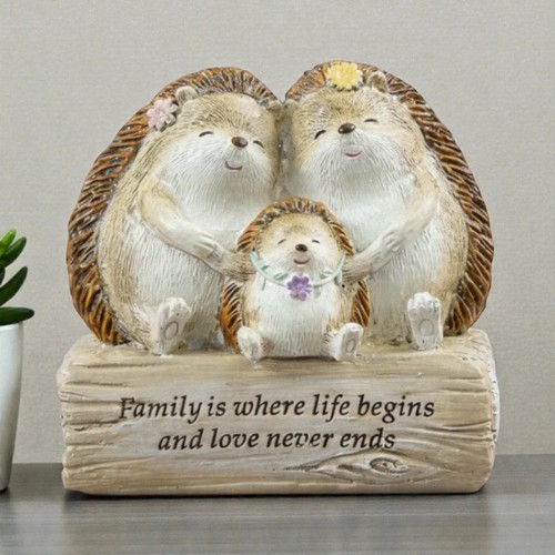 Hedgehog family message - hedgehog,