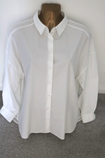 L K BENNETT RELAXED WHITE BLOUSE SIZE 14